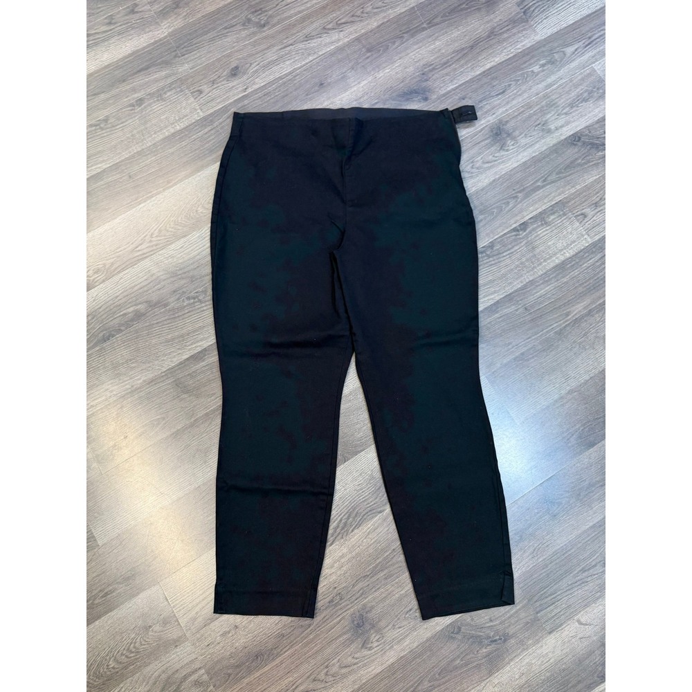 Old Navy Pixie Black Side Zip Ankle Pants Size 16 Stretch Twill Trousers